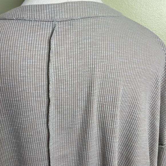 Baltic Born Henley Gray Button-Up drop shoulder long Sleeve Top size 2X - Picture 5 of 10